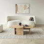 Hanah Home Juego de Mesas de Café Bronce y Roble Zafiro